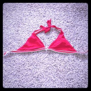 Red triangle bikini top by Jag Sz S